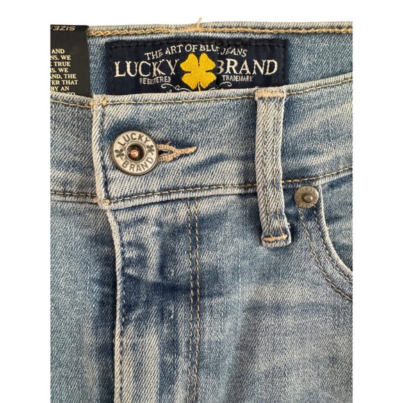 Lucky Brand Brooke Legging Jean Mid Rise Slim Fit Distressed Denim Size 2/26 New - Picture 3 of 10